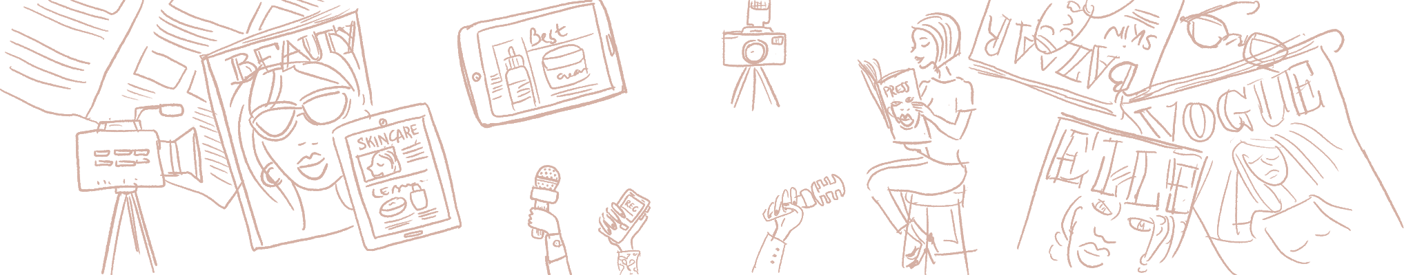 Icons of various magazines and press