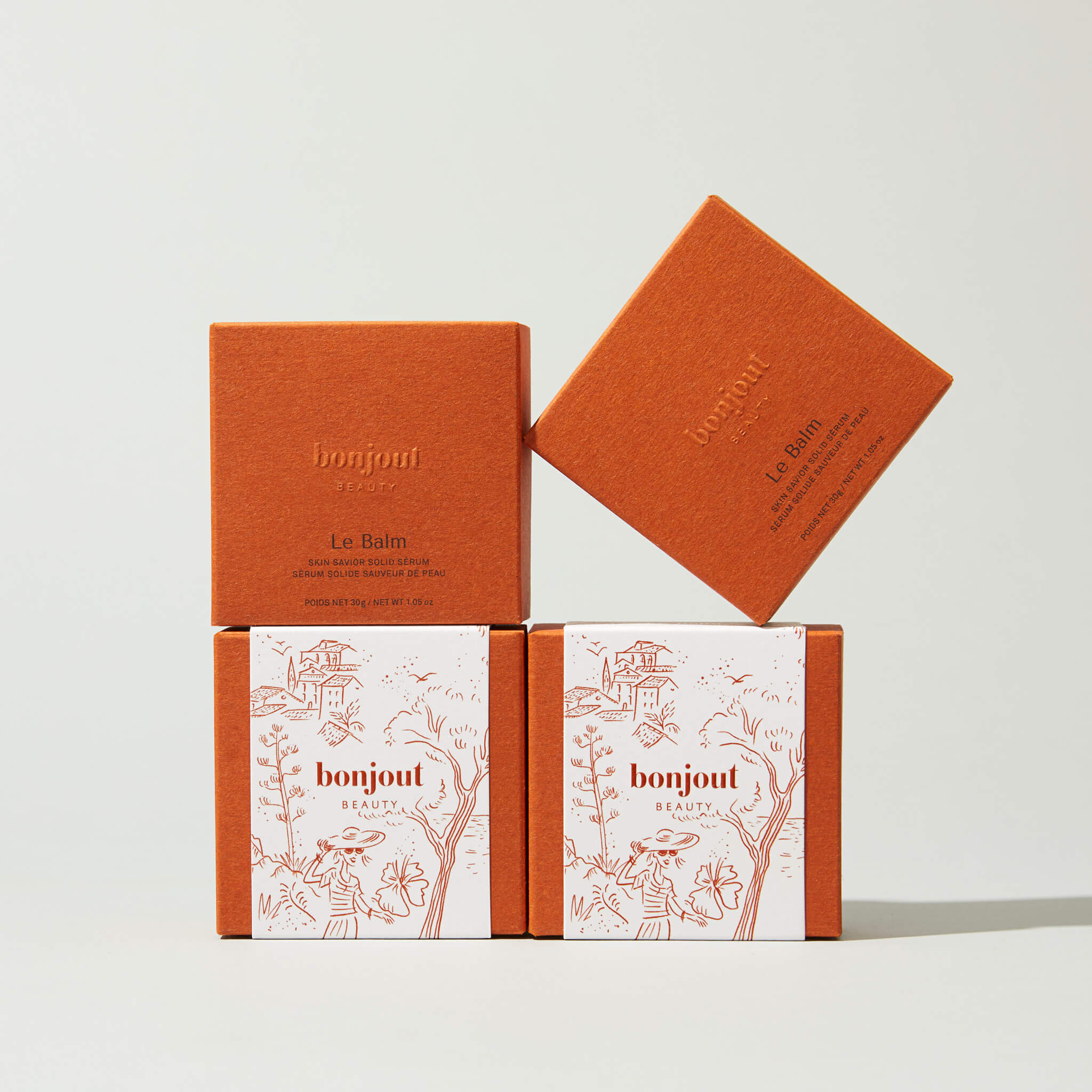 Bonjout Beauty's Le Balm product box packaging