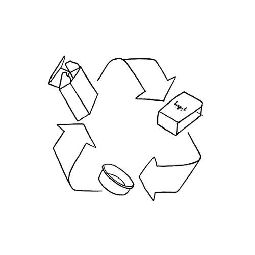 Icon of recycling products