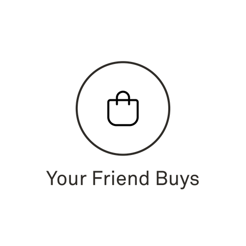 Icon of shopping bag with the text