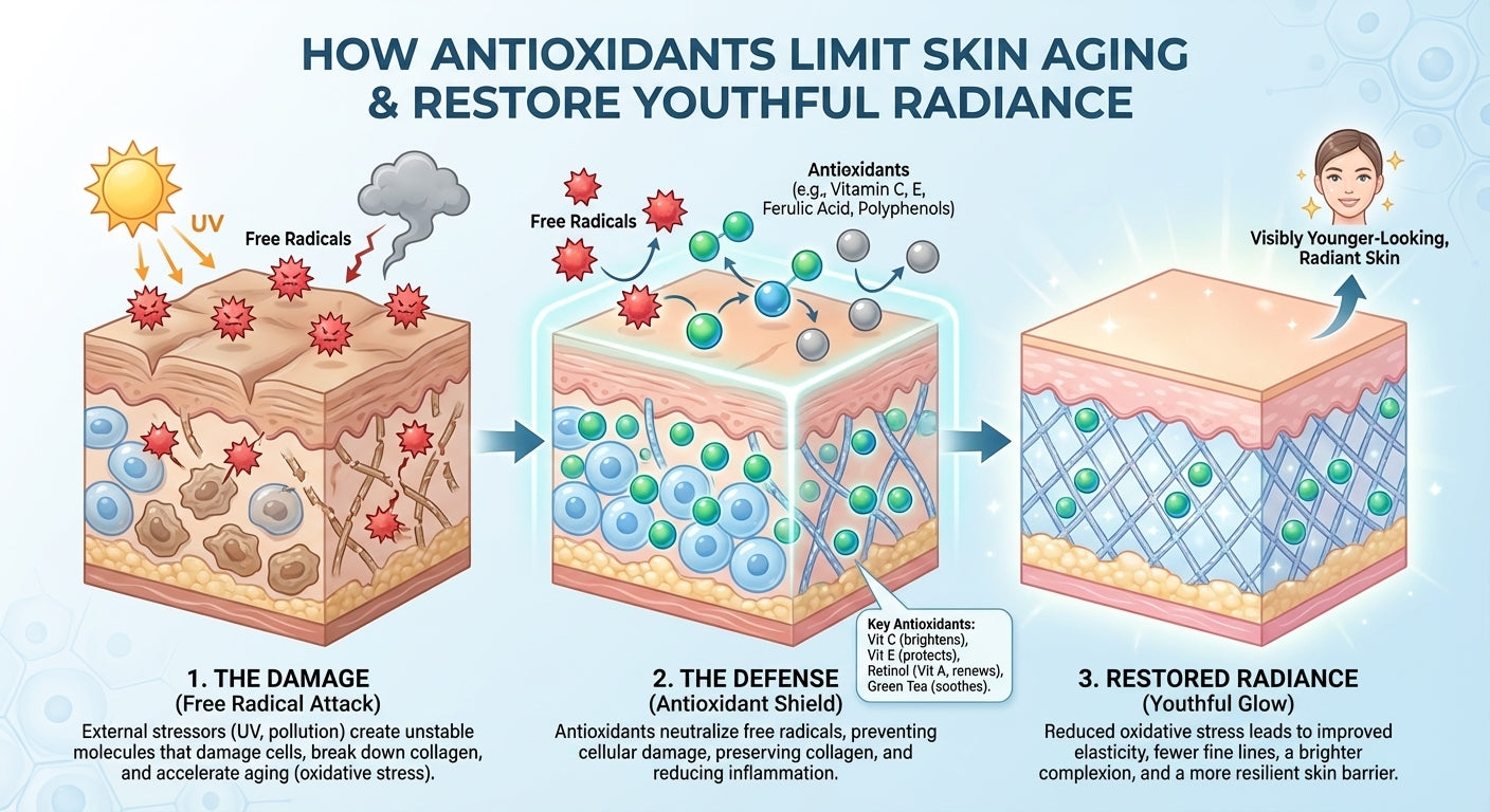 Reversing Time: The Real Deal on How Antioxidants Can Limit Skin Aging and Restore Youthful Radiance