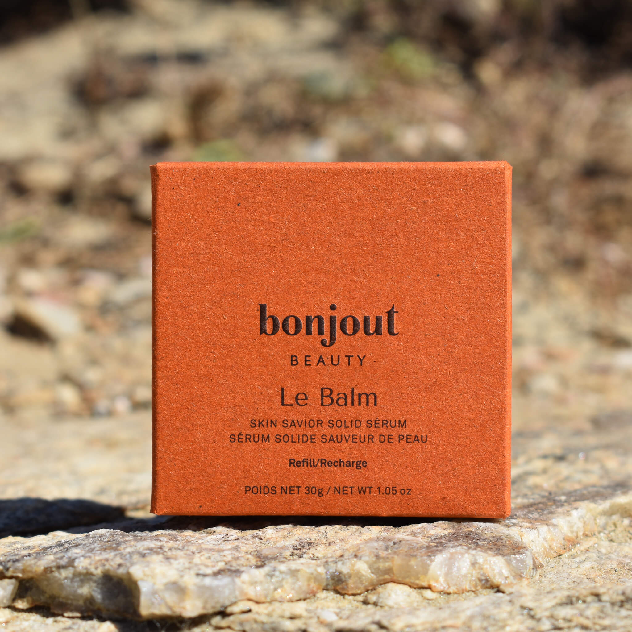 Bonjout Beauty's Le Balm product box packaging for refill tin
