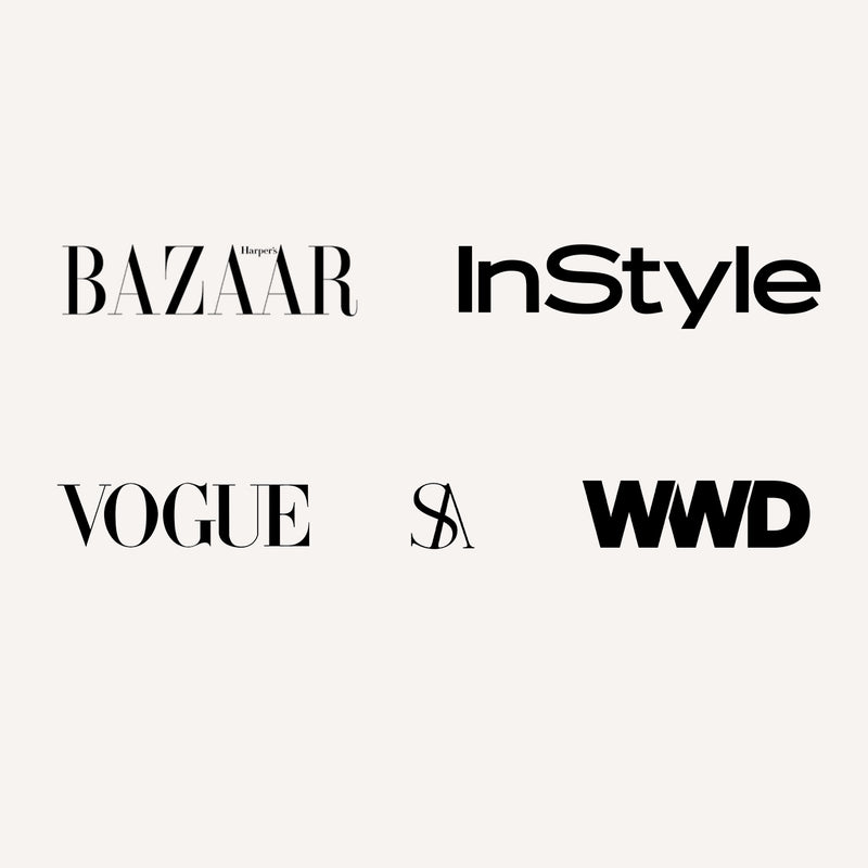 Logos of Harper's Bazaar, InStyle, Vogue, Women Wear Daily