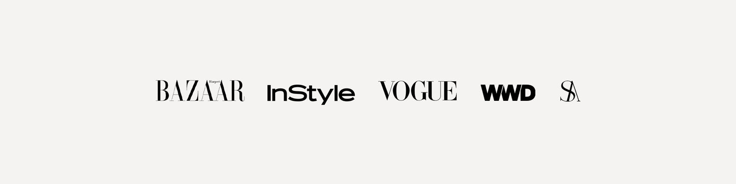 Logos of Harper's Bazaar, InStyle, Vogue, Women Wear Daily